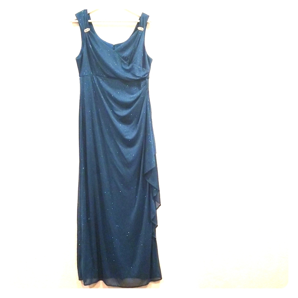 Women Size 12 Green Holiday Long Dress